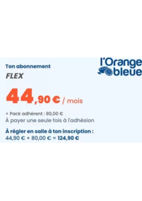 Prospectus L'Orange bleue Décines : 44,90€ par mois pour toute souscription d’un abonnement sans engagement, dans les clubs l’Orange ble