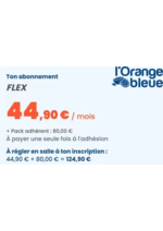 Prospectus L'Orange bleue Fitness : 44,90€ par mois pour toute souscription d’un abonnement sans engagement, dans les clubs l’Orange ble