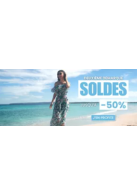 Prospectus Jacqueline Riu PARIS 73 Rue St Lazare : Deuxième démarque soldes Jusqu'à -50%