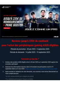 Prospectus LDLC Rouen : Recevez jusqu'à 235€ de cashback avec ASUS