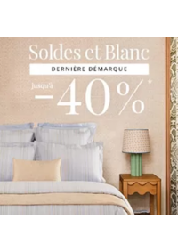 Prospectus Yves Delorme Paris : Soldes et Blanc Jusqu'à -40%