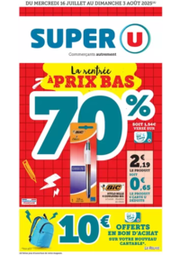 Prospectus Super U LONGUE : Spécial Rentrée des classes
