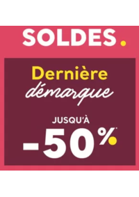 Prospectus Cache cache Aubergenville Centre commercial Family village : DERNIÈRE DÉMARQUE Soldes jusqu'à -50%