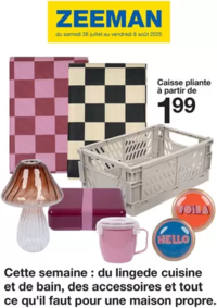 Prospectus Zeeman Villefranche-Sur-Sao : Cette semaine : du lingede cuisine et de bain, des accessoires et tout ce qu'il faut pour une maison