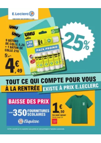 Prospectus E.Leclerc HERICOURT : RENTREE DES CLASSES