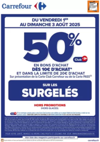Prospectus Carrefour Drive LIVRY GARGAN : OPÉRATION BON D’ACHAT SUR LES SURGELES