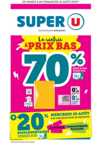 Prospectus Super U CHINON : Spécial Rentrée des classes