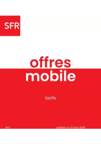 Prospectus SFR TOURVILLE-LA-RIVIÈRE Centre Commercial Carrefour : Offres mobile