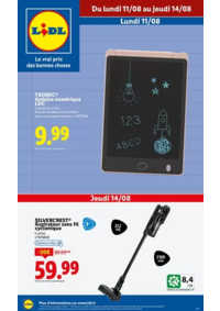 Prospectus Lidl BONSON : Cahiers, stylos, pochettes…Préparez la rentrée de vos enfants à petits prix chez Lidl !