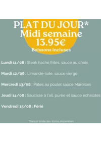 Prospectus crocodile Valenciennes – Petite-Forêt : Plat Du Jour