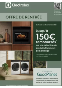 Prospectus Copra COUTOUVRE : Electrolux vous rembourse jusqu'à 150€