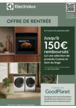 Promos et remises  : Electrolux vous rembourse jusqu'à 150€