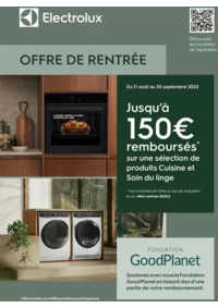 Prospectus Boulanger Publier : OFFRE Electrolux : jusqu'à 150€ remboursés !