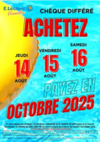 OPERATION CHEQUE DIFFERE AOUT - E.Leclerc