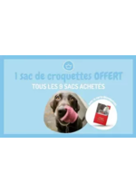 Prospectus Médor & Compagnie : 9 sacs de croquettes ou de litière achetés, le 10ème offert