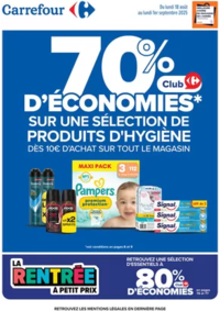 Prospectus Carrefour FERNEY VOLTAIRE : 70% D'ÉCONOMIES SUR UNE SÉLECTION DE PRODUIT D'HYGIÈNE