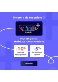 Prospectus Kiabi : Pour 15€ par an, bénéficiez toute l'année de
