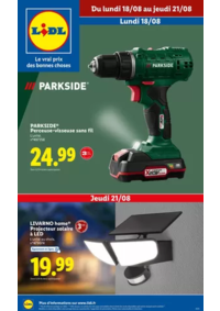Prospectus Lidl SAINT MARCELLIN : Profitez d'outils puissants et fiables Parkside à des prix exceptionnels chez Lidl.