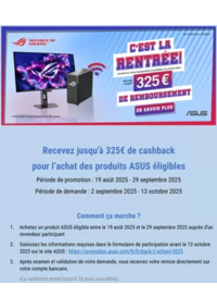 Prospectus Boulanger Buchelay : OFFRE ASUS jusqu'à 325€ REMBOURSÉS sur une sélection de produit gaming