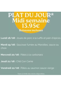Prospectus Crocodile Paris - Massy : Plat Du Jour