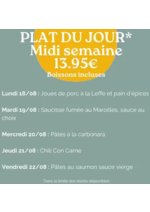 Prospectus crocodile : Plat Du Jour