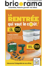 Prospectus  : La RENTRÉE qui vaut le coût!