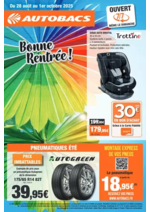 Prospectus Autobacs : Bonne Rentrée!