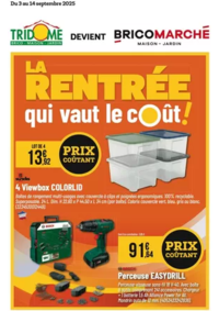 Prospectus Tridôme BOLLENE : LA RENTRÉE qui vaut le coût!