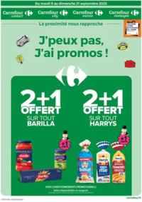 Prospectus Carrefour Drive ISSOIRE Rue Jean Bigot : J'PEUX PAS, J'AI LES PROMOS DU 9 AU 21 SEPTEMBRE !