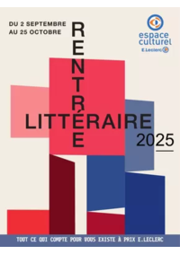 Prospectus Espace culturel E.Leclerc TOURLAVILLE : GUIDE RENTREE LITTERAIRE