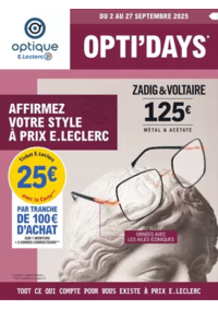 Prospectus Optique E.Leclerc BOURG EN BRESSE : Optidays Rentree