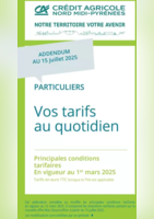 Particuliers Vos tarifs au quotidien - Crédit Agricole