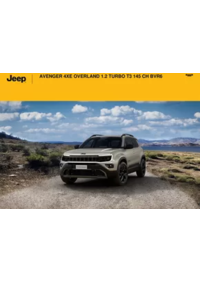 Prospectus Jeep Longuenesse : AVENGER 4XE OVERLAND 1.2 TURBO T3 145 CH BVR6