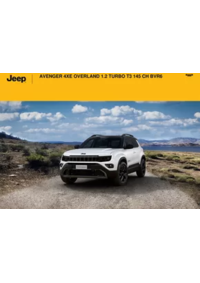 Prospectus Jeep Castres : AVENGER 4XE OVERLAND 1.2 TURBO T3 145 CH BVR6