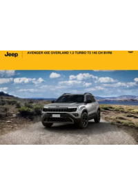 Prospectus Jeep Jaux : AVENGER 4XE OVERLAND 1.2 TURBO T3 145 CH BVR6