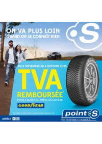 Prospectus Point S LA MOTHE ACHARD Rue Michel BRETON : Mais ce n'est pas tout ! Dès deux pneus Goodyear achetés, vous avez une chance de gagner 200€ en bon