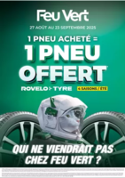 1 pneu acheté = 1 pneu offert - Feu Vert