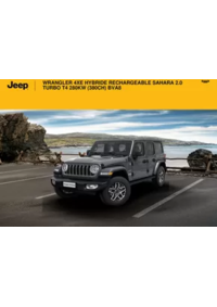 Prospectus Jeep Lievin : WRANGLER 4XE HYBRIDE RECHARGEABLE SAHARA 2.0 TURBO T4 280KW (380CH) BVA8
