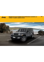 Promos et remises  : WRANGLER 4XE HYBRIDE RECHARGEABLE SAHARA 2.0 TURBO T4 280KW (380CH) BVA8