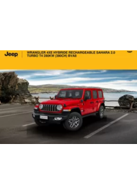 Prospectus Jeep Bieville Beuville : WRANGLER 4XE HYBRIDE RECHARGEABLE SAHARA 2.0 TURBO T4 280KW (380CH) BVA8
