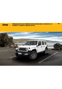 Prospectus Jeep Bieville Beuville : WRANGLER 4XE HYBRIDE RECHARGEABLE SAHARA 2.0 TURBO T4 280KW (380CH) BVA8