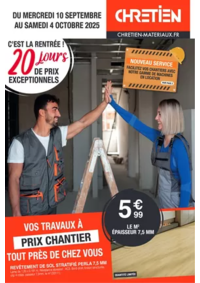 Prospectus CHRETIEN MATERIAUX Tincques : C'EST LA RENTRÉE!