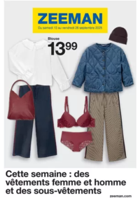 Prospectus Zeeman Vienne : Cette semaine : des vêtements femme et homme et des sous-vêtements