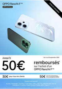 Prospectus MDA CROLLES : OPPO Reno14 F Jusqu'à 50€ remboursés
