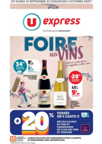 Prospectus U Express ROUGEMONT : Foire aux Vins d'Automne