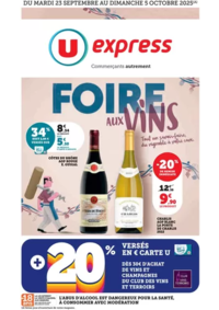 Prospectus U Express Evaux Les Bains : Foire aux Vins d'Automne
