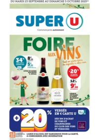 Prospectus Super U MONTFORT LE GESNOIS : Foire aux Vins d'Automne