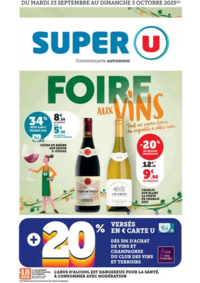 Prospectus Super U GEMOZAC : Foire aux Vins d'Automne