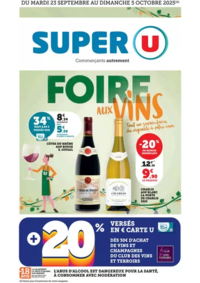 Prospectus Super U LA FERTE GAUCHER : Foire aux Vins d'Automne