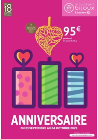 Prospectus Le Manège à Bijoux E.Leclerc CLERMONT FERRAND 31 AVENUE DU BREZET : ANNIVERSAIRE